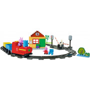 BIG-Bloxx Peppa Pig - Train Fun - Construction Set, BIG-Bloxx Set inklusive Peppa und Opa Wutz, 59 Teile, für Kinder ab 18 Monaten